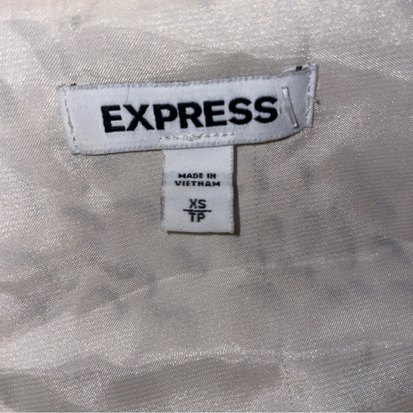 Express Wrap Dress Long Sleeve White Brown Leopard Extra Small - Picture 8 of 9